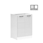 JUNONA TAFLA skříňka 60 cm, šedý lesk/bílá