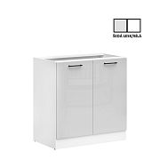 JUNONA TAFLA spodní skříňka 80 cm, šedý lesk/bílá