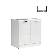 JUNONA TAFLA skříňka 80 cm, bílá/bílá křída lesk