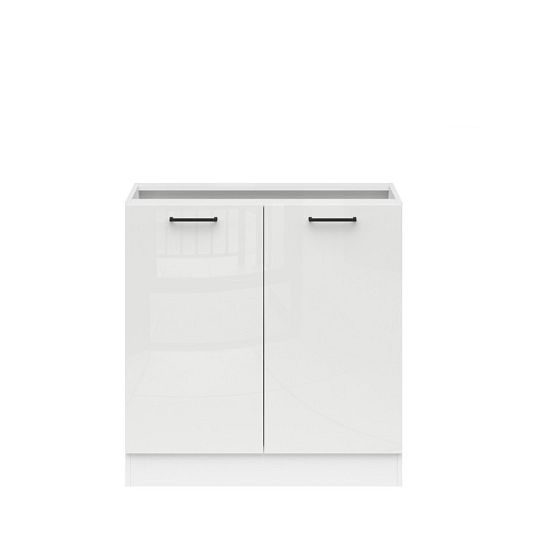 JUNONA TAFLA skříňka 80 cm, bílá/bílá křída lesk