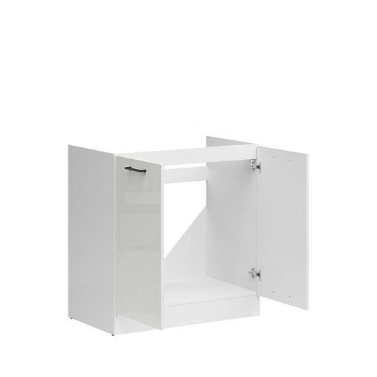 JUNONA TAFLA dřezová skříňka 80 cm, bílá/bílá křída lesk