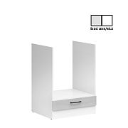 JUNONA TAFLA skříňka pro vestavnou troubu 60 cm, šedý lesk/bílá