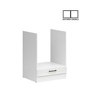 JUNONA TAFLA skříňka pro vestavnou troubu 60 cm, bílá/bílá křída lesk