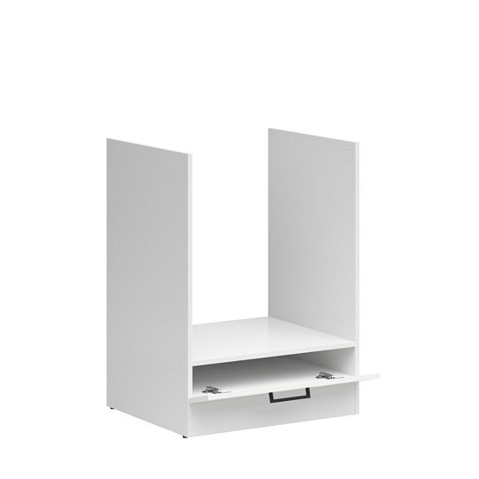 JUNONA TAFLA skříňka pro vestavnou troubu 60 cm, bílá/bílá křída lesk