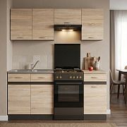 Kuchyň JUNONA 170 cm, bez pracovní desky, wenge/dub sonoma