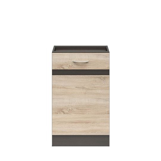 JUNONA skříňka 50 cm, levá, wenge/dub sonoma