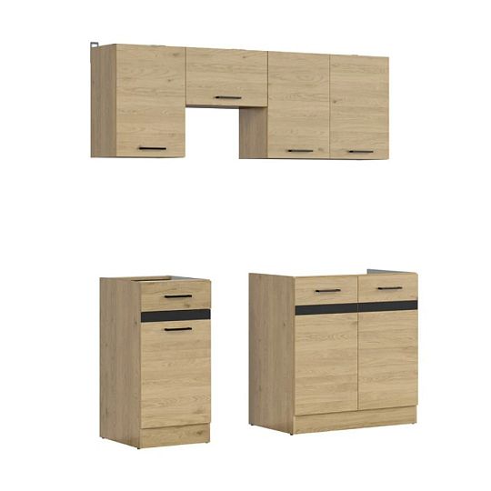 Kuchyň JUNONA 170 cm, bez pracovní desky, dub bernstein