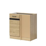 JUNONA rohová skříňka 100 cm, pravá, dub bernstein