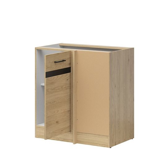 JUNONA rohová skříňka 100 cm, pravá, dub bernstein