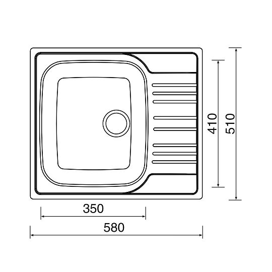 SET SINKS N29 nerezový dřez + baterie, mat/chrom