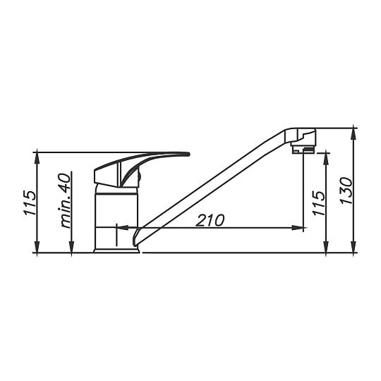 SET SINKS N29 nerezový dřez + baterie, mat/chrom