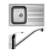 SET SINKS N49 nerezový dřez + baterie, mat/chrom