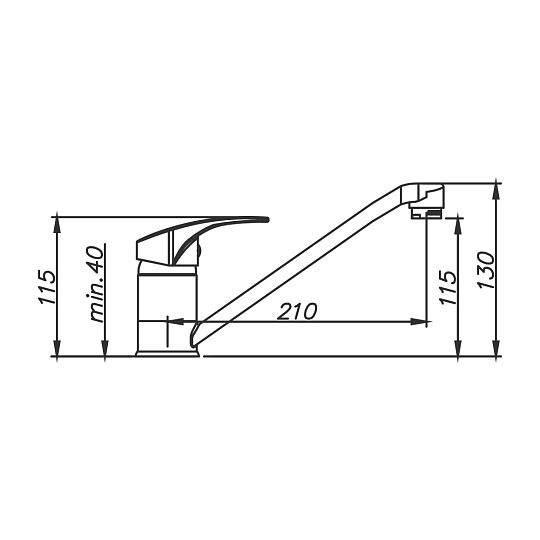 SET SINKS N49 nerezový dřez + baterie, mat/chrom