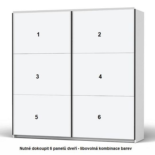 COLIN Korpus skříně SZF/220 Dub sonoma/tmavá lišta grafit