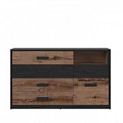 KASSEL komoda KOM1D5S, dub monastery/dub černý