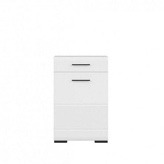 Fever komoda KOM1D1S/10/6, bílý lesk/bílá