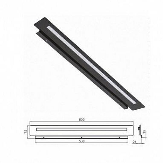 KASSEL Osvětlení PST/270/218 OPCJA, černý mat/bílá neutral