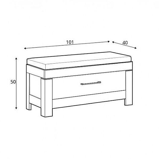 Gent botník KOM1S/5/10, dub stirling