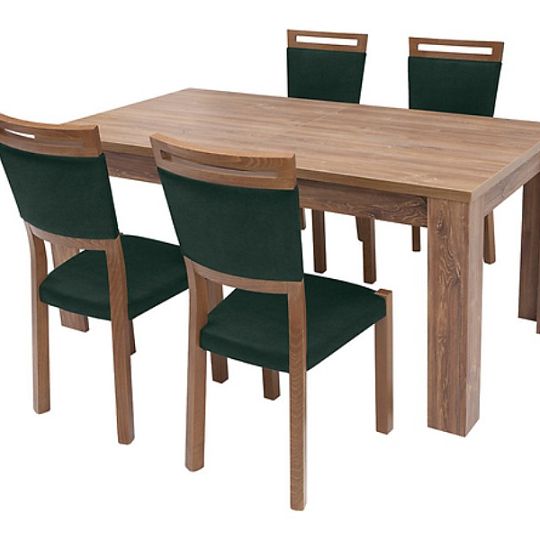 Jídelní židle, Gent TYP 2, dub stirling/zelená