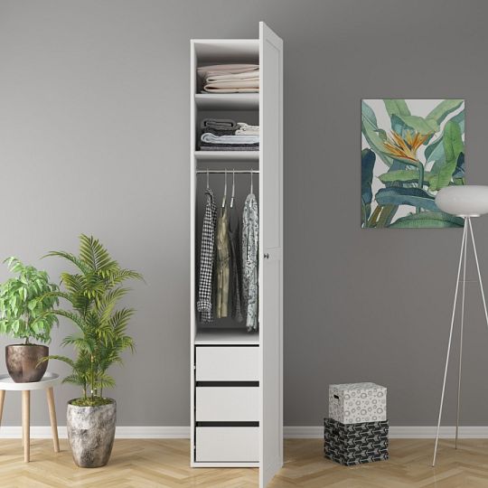 FLEX šatní skříň 50/17, bílá