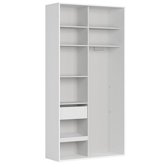 FLEX šatní skříň 120/92, bílá/zrcadlo