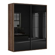 FLEX šatní skříň 200/102 dub monastery/černý lesk