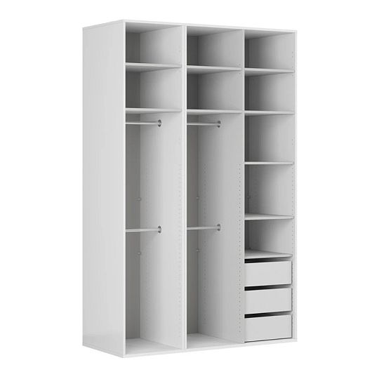 FLEX šatní skříň 150/129, bílá/grafit