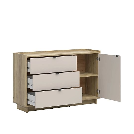 DALVA komoda KOM1D3S, dub mauvella/kashmir