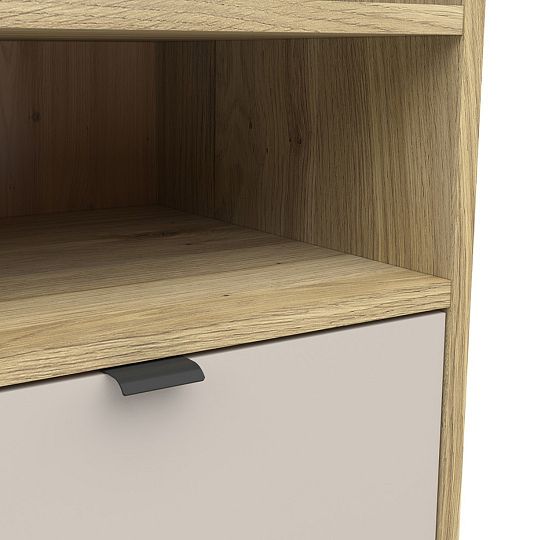 DALVA noční stolek KOM1S, dub mauvella/kashmir