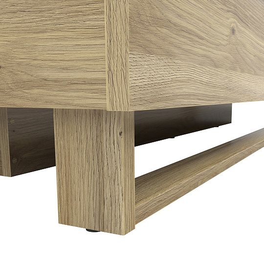 DALVA postel 160 cm + rošt a LED osvětlení, dub mauvella/kashmir