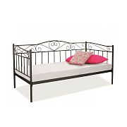 BIRMA kovová postel 90 cm, černá