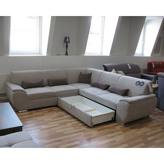 Ascona Rohová sedací souprava, levá, béžová Alfa 03