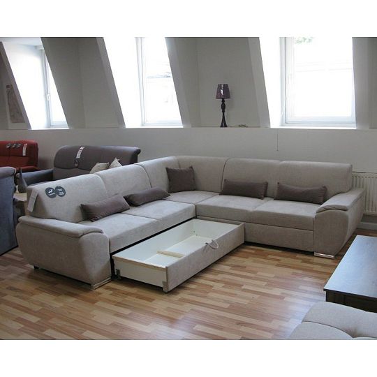 Ascona Rohová sedací souprava, pravá, béžová Alfa 03