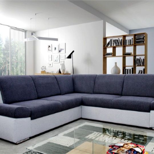 FLAIR rohová sedací souprava, levá, tmavě šedá