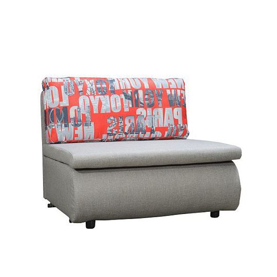 Kamil, rozkládací pohovka, Sawana 21 sv.šedá/Tokio Red