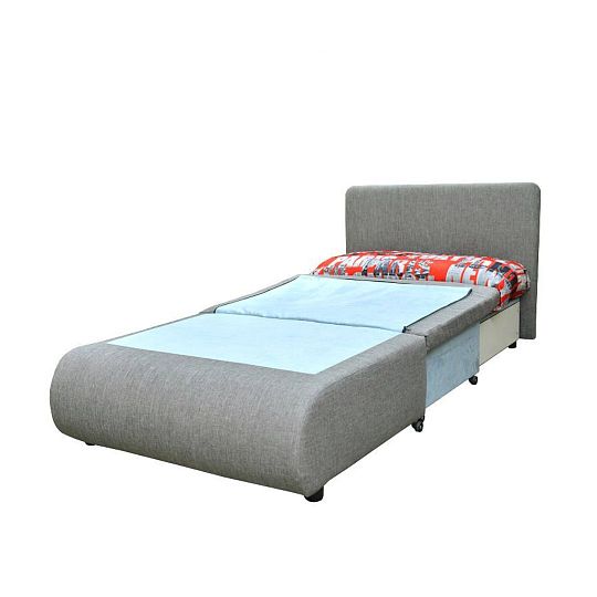 Kamil, rozkládací pohovka, Sawana 21 sv.šedá/Tokio Red