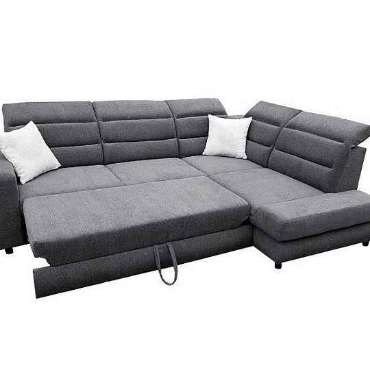 OPTIMA rohová sedací souprava, levá, šedá