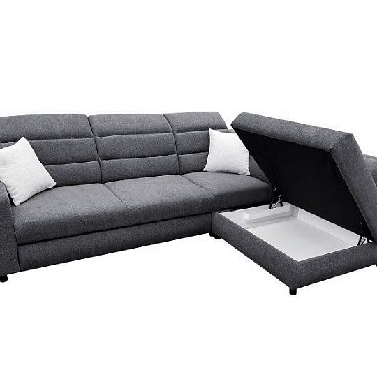 OPTIMA rohová sedací souprava, levá, šedá