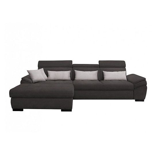 PLAZA rohová sedací souprava, pravá, šedohnědá Alfa 20