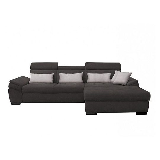 PLAZA rohová sedací souprava, levá, šedohnědá Alfa 20