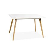 MILOS 120 jídelní stůl, bílá/dub