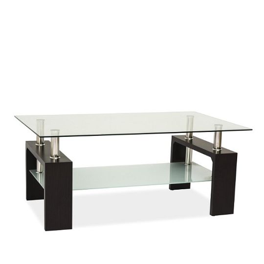 Lisa Basic II konferenční stolek, wenge/sklo