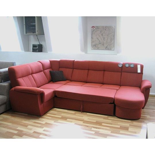 Modena Rohová sedací souprava do U pravá, cihlová Primo 52