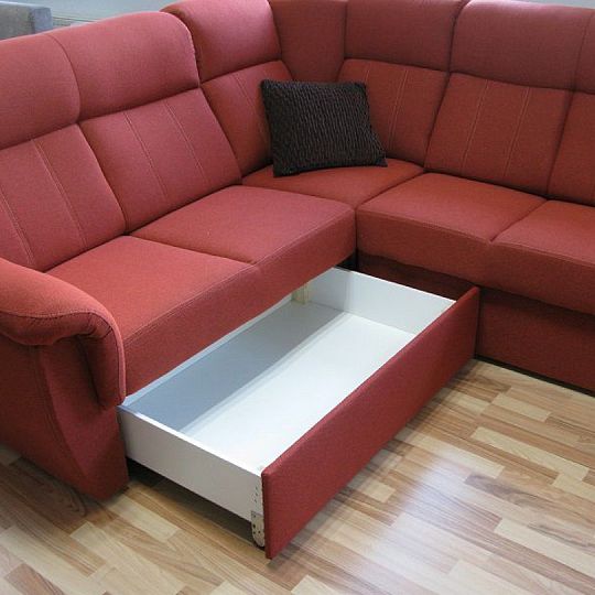 Modena Rohová sedací souprava do U pravá, cihlová Primo 52