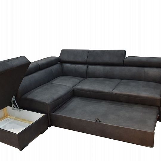 MADRID Rohová sedací souprava pravá, tmavě šedá