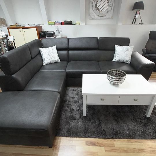 MADRID Rohová sedací souprava pravá, tmavě šedá