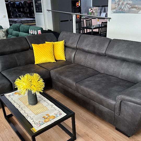 MADRID Rohová sedací souprava pravá, tmavě šedá