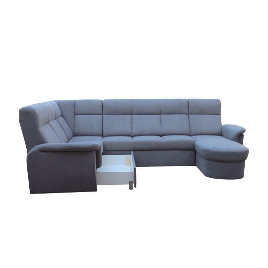 MODENA rohová sedací souprava do U pravá, šedá Primo 89