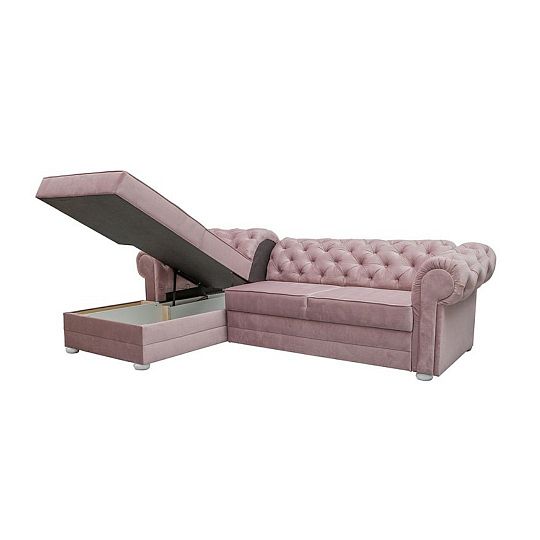 VALÉRIE rohová sedací souprava pravá, starorůžová RIVIÉRA 62