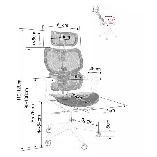 DAVE kancelářské křeslo, černá
